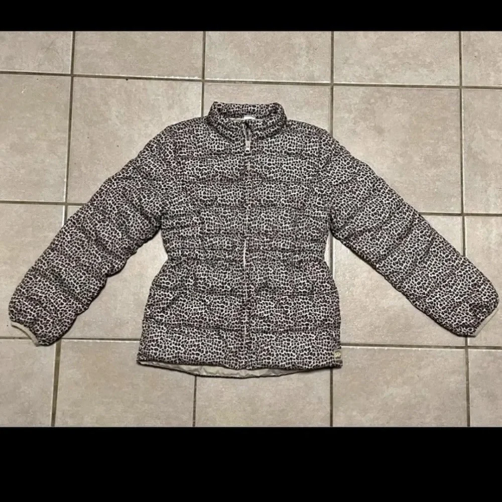 GAP Girls leopard puffer jacket XL